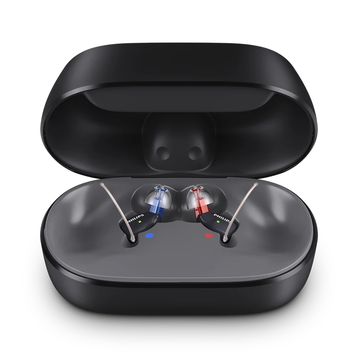 Philips HearLink 50 NXT intraauricular si sistemul de incarcare, imagine oficiala de produs